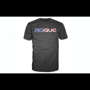 Rogue American flag logo t shirt